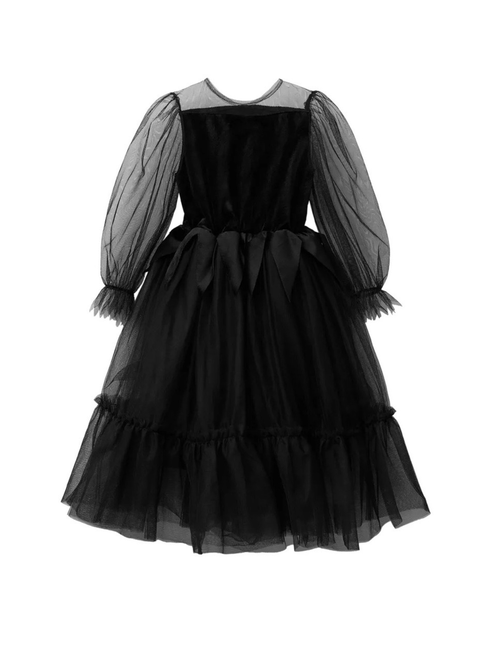 Zara Halloween Tulle Kids Costume Dress - Classic Gothic Style